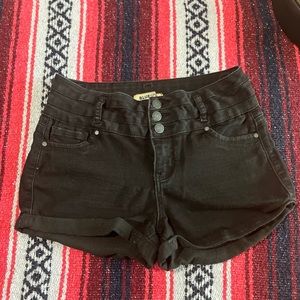 Blue Spice Black Jean Short